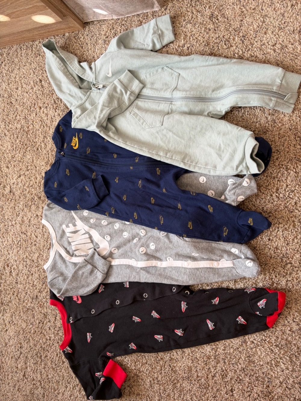 Nike Baby Footed Rompers Bundle